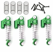 Power Hobby Axial SCX24 Aluminum Threaded Mini/Micro Shocks Front Rear (Green)