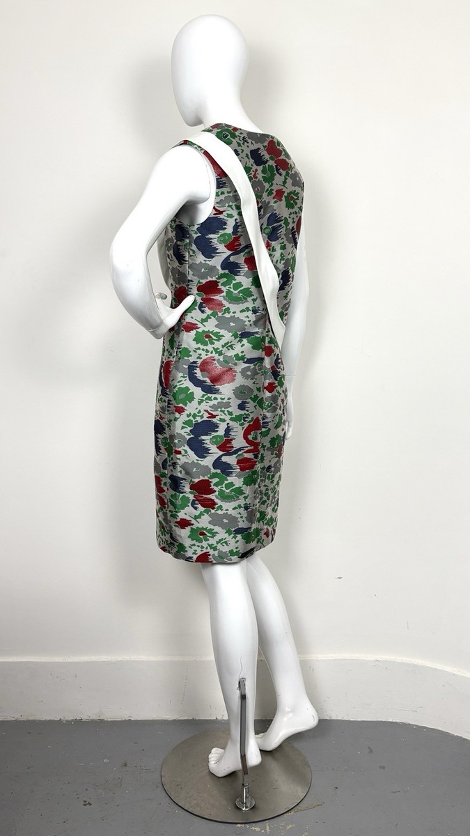Jw Anderson pre fall 2014 jacquard twill dress with white detailing View 6
