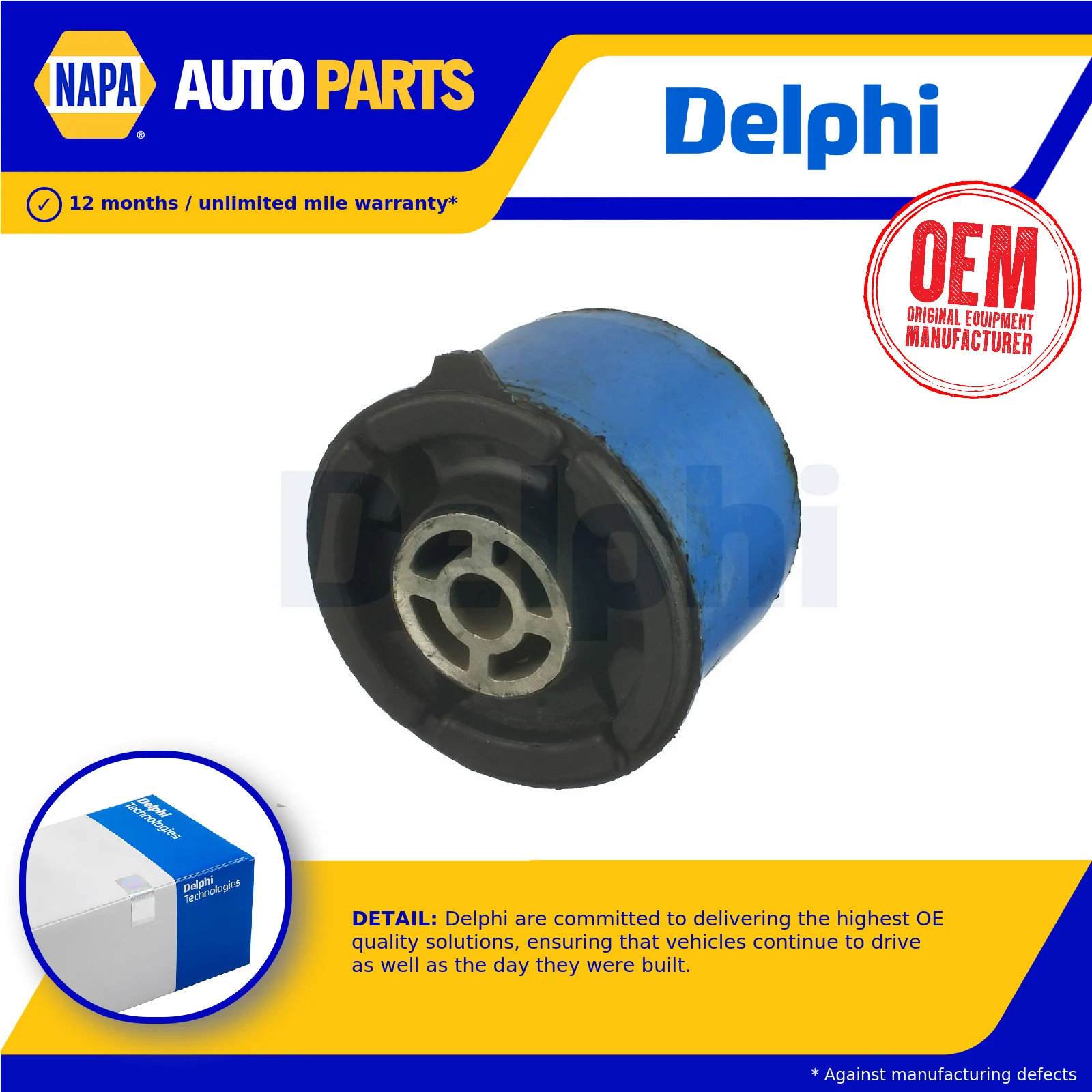 Axle Beam Mount fits CITROEN BERLINGO B9, VTi 1.6 Rear 2008 on Suspension Delphi
