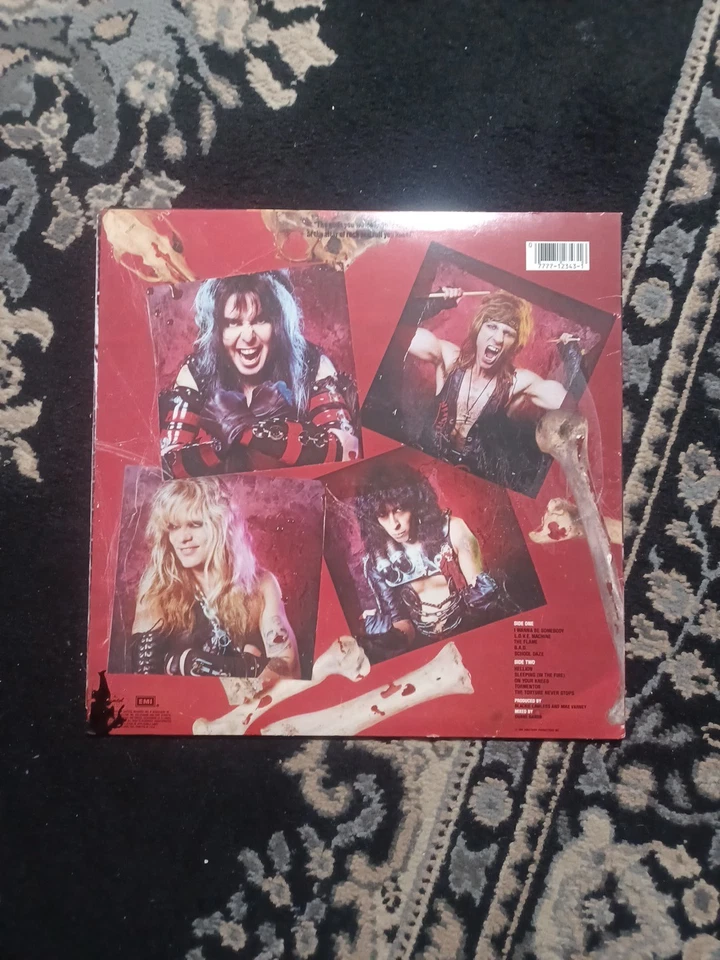 W.A.S.P - Orig 1984 1st Press Greece Self-Titled Vinyl LP~ Capitol Etched VG/VG+ - Image 2 of 4