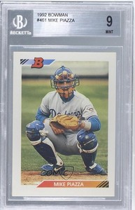 1992 Bowman Mike Piazza #461 BGS 9 MINT Rookie RC HOF