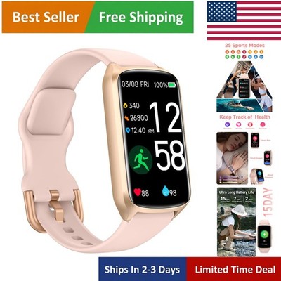 Unisex Health Fitness Tracker with 15-Day Battery Life & Smart Notifications