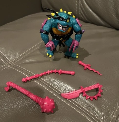 VINTAGE TMNT SLASH 1990 PLAYMATES COMPLETE WITH WEAPONS LOOSE FIGURE ORIGINAL