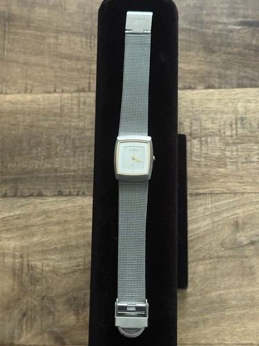 Skagen Denmark Stainless Steel White Dial Mesh Band Men’s Quartz Watch - Picture 6 of 13