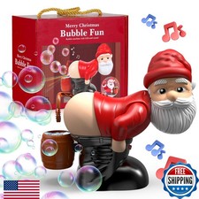 Bubble Blowing Santa Automatic Toy with Music, Lights Durable Portable Fun