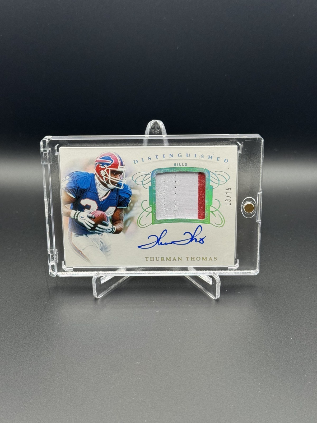 2019 Thurman Thomas Flawless Distinguished Parallel AUTO PATCH #/15 Bills