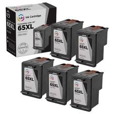 LD Products Replacement for HP 65XL N9K04AN HY Black Inkjet 5-Pack