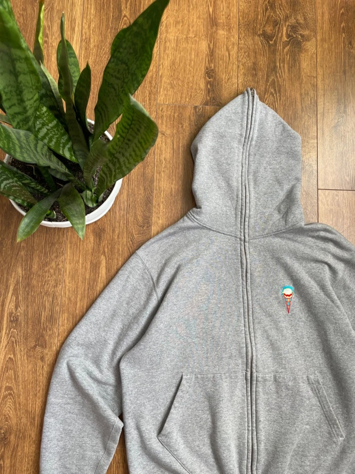 Sudadera con capucha gris cremallera completa de algodón Rokin Jellybean mediano BBC IceCream para hombre Foto 4 de 4