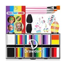 Professional Face Painting Kit for Kids  Adults, Split Cake Face Paint Palet...