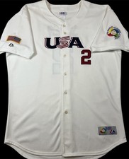 Derek Jeter Majestic Team USA Jersey 2006 WBC Mens USA Baseball Authentic