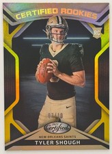 2025 Panini Certified Tyler Shough Certified Rookies Mirrow Gold /10 Saints