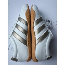 Adidas Grand Court Lo 6.5W / UK 5 EUR 38 White Gold Metallic Gum NWT