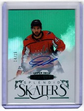 2024-25 Upper Deck Stature Tom Wilson Update Splendid Skaters Auto Green #/15