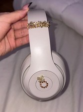 Beats Studio Pro Premium Wireless Headphones bedazzled Sandstone Used Excellent