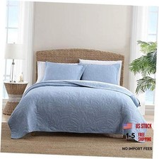 Tommy Bahama - Quilt, Reversible Cotton Bedding, Pre King Costa Sera Blue