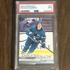 2024 UPPER DECK #451 MACKLIN CELEBRINI YOUNG GUNS RC ROOKIE PSA 9
