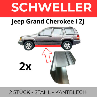 Schweller SET 2 Stk Kantblech Jeep Grand Cherokee ZJ 1992 1998   Reparaturblech