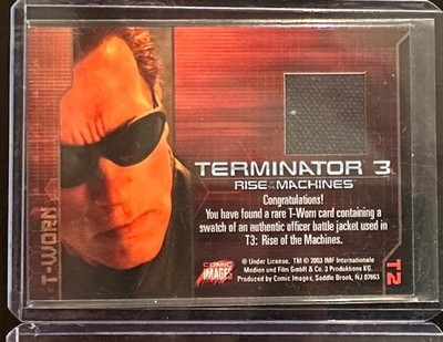 2003 COMIC IMAGES TERMINATOR 3 RISE OF THE MACHINES SWATCH CARD Battle Jacket