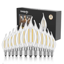 6/12 Pack Dimmable E12 LED Candle Light Bulbs Chandelier 5.5W 4.5W CA11 Bulb