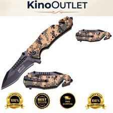 Multi-Function Spring Assist Folding Knife with Seatbelt Cutter Glass Breaker