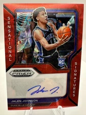 Jalen Johnson Sensational Signatures Red Choice RC AUTO /88 Atlanta Hawks Duke
