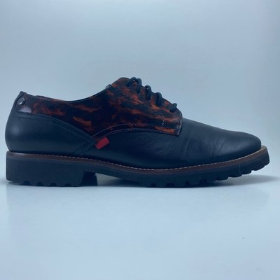 MARC JOSEPH ''Columbus Circle'' Oxford Lace-Up Black Leather Womens Shoes Size 10