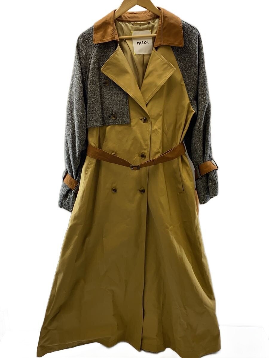 Mici Trench Coat/M/Cotton/Cml/Plain/600-2220001 3427