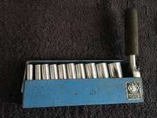 MATCO TOOLS 1/4" METRIC DRIVE 10 PIECE  CHROME SOCKET SET WITH TRAY AND RATCHET