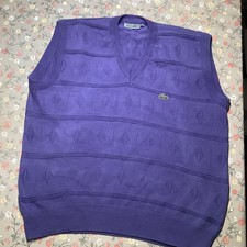 Vintage Lacoste Pullunder  – CHEMISE LACOSTE – 70er/80er, XL, Lila