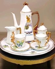 Vintage Mrs Peter Rabbit Mini Tea Set "The World of Beatrix Potter" With Tray