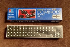 Vintage 1993 Milton Bradley Wooden Dragon Double Six Dominoes NEW SEALED