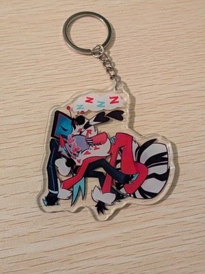 Hazbin Hotel Official After The Battle Keychain - Valentino And