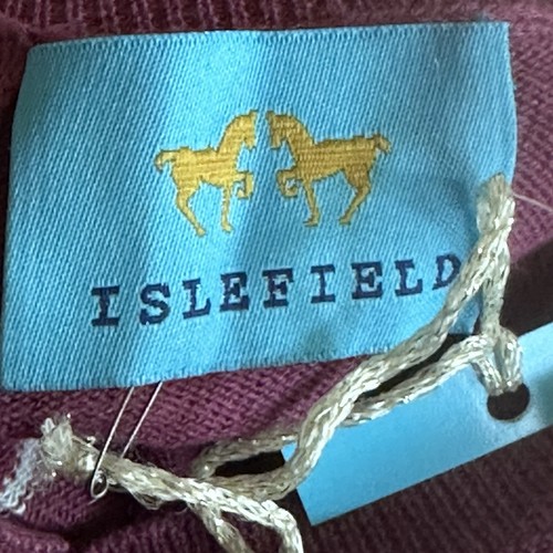 Suéter Islefield púrpura para mujer talla pequeña mezcla de seda caballo ecuestre - Imagen 10 de 11