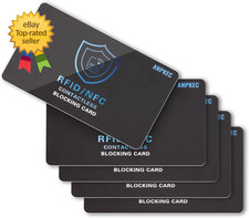 RFID Blocking Card 5 Pack Slim Wallet Protector Blocks NFC Credit Debit Signals