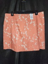 J Crew Women's Peach Creme Color Mini Skirt Fully Lined Size 12 New With Tags