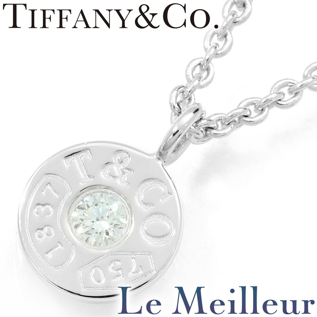 Tiffany 1837 Circle Pendant Necklace with Diamond in 18K Gold Pre-Owned Luxury Jewelry