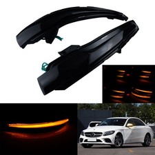 2x Schwarz Außenspiegel LED Blinklicht für Mercedes Benz V-Klasse W447,W293 EQC