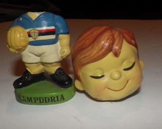 RARE VTG 1960'S Sampdoria SAMPDDRIA ITALY SOCCER PLAYER NODDER BOBBLEHEAD 5.5"