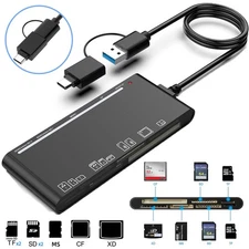 7 in 1 USB 3.0 Memory Card Reader Adapter Hub, for SD, CF, TF, Micro SD, XD, MS