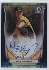 2014 Bowman Chrome Prospect Bubbles Refractor 77/99 Nick Kingham Auto 5j0