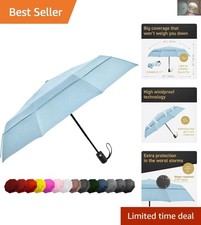 Windproof Travel Umbrella - Lightweight  Compact with Auto Open/Close Feature