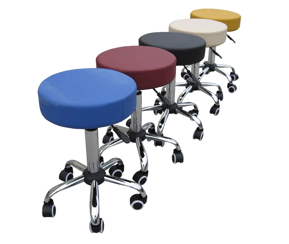 ZEN Sattelhocker mit Rollen Schminkhocker Rollhocker für Kosmetikstudio - Bild 1 von 2