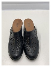 Clarks Bendables Women's Black Leather Clogs Size 8.5