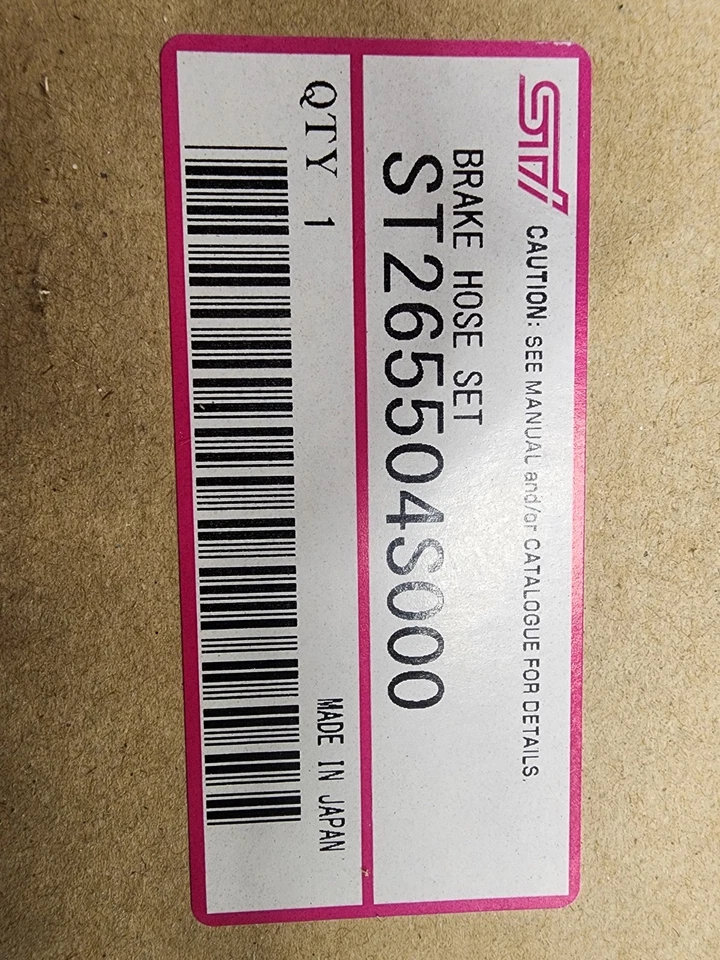 CONJUNTO DE MANGUEIRA DE FREIO DE MALHA STI SUBARUSTAINLESS (ST265504S000) - Imagem 2 de 2