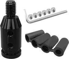 Universal Car Gear Shift Knob Adapter, M10x1.5 Aluminum Alloy Gea Color: Black