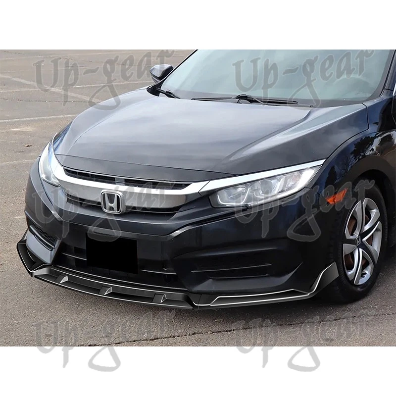 Универсальная настраиваемая черная крышка переднего бампера до 3 различных стилей - Изображение 2 из 4