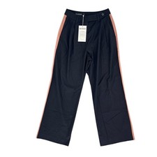 Wildfang The Empower Wide Leg Colorblock Trouser Black Brown New Size 10
