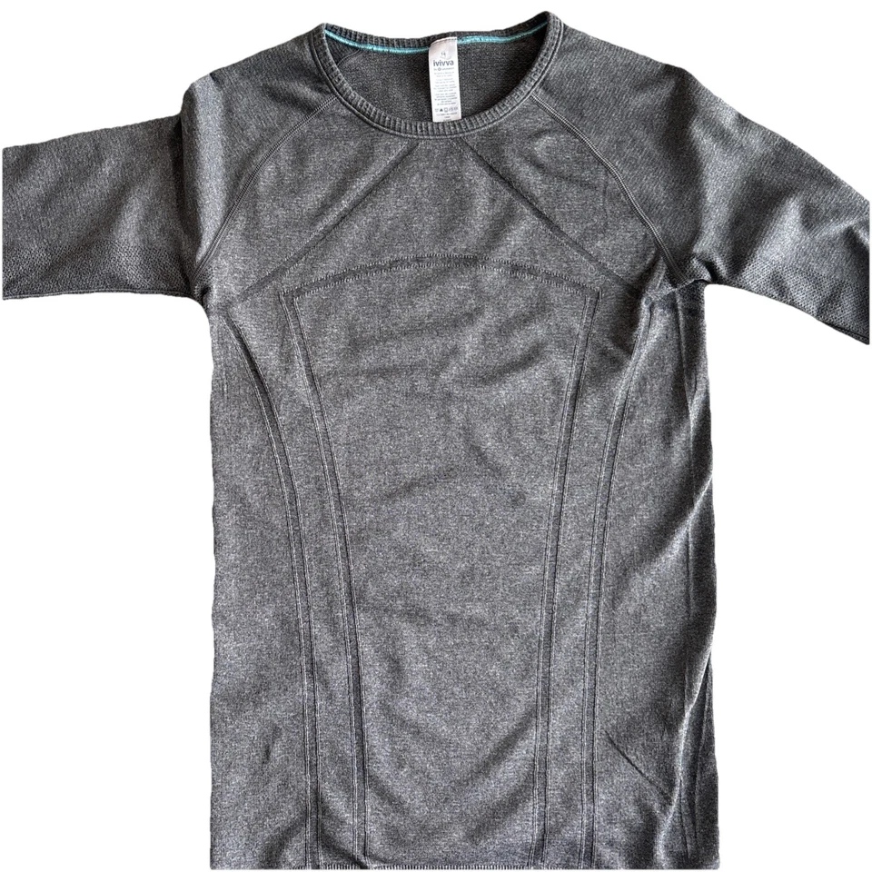 Camisa manga larga sin costuras Ivivva de Lululemon Swiftly Fly Tech para niñas talla 14 Foto 4 de 4