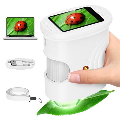 Kids Microscope Handheld - Digital 1000X Zoom Mini Pocket Microscope, HD Came...