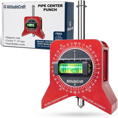 Magnetic Pipe Center Finder 1-10 Inch with Level